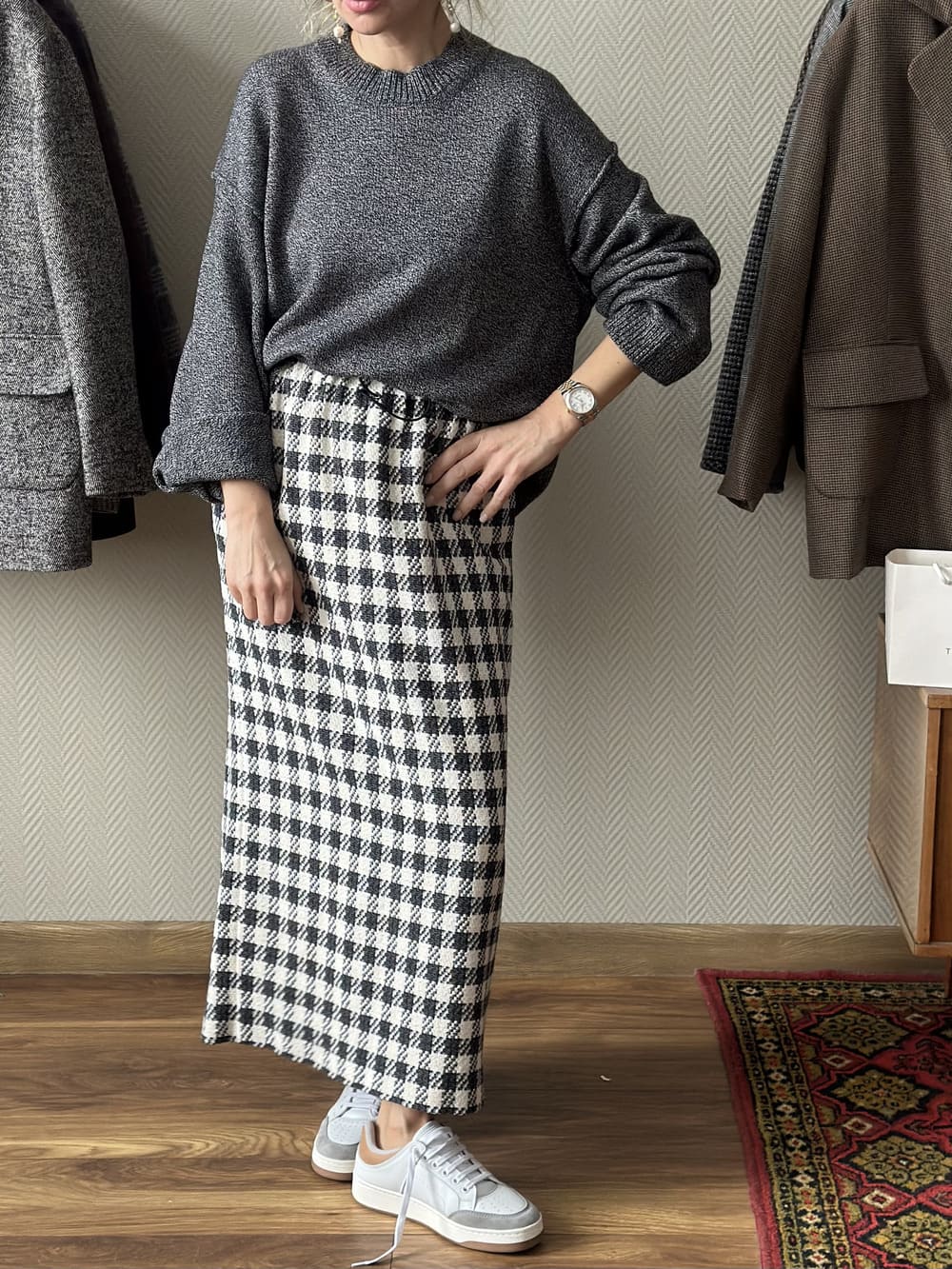 Юбка из хлопка и льна LoroPiana Диана