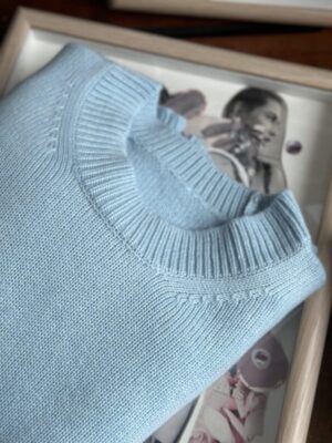 Свитер БоБо из 100% кашемира LoroPiana Небесный