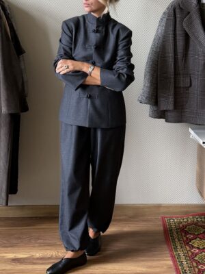 Брюки из шерстяной фланели LoroPiana антрацит