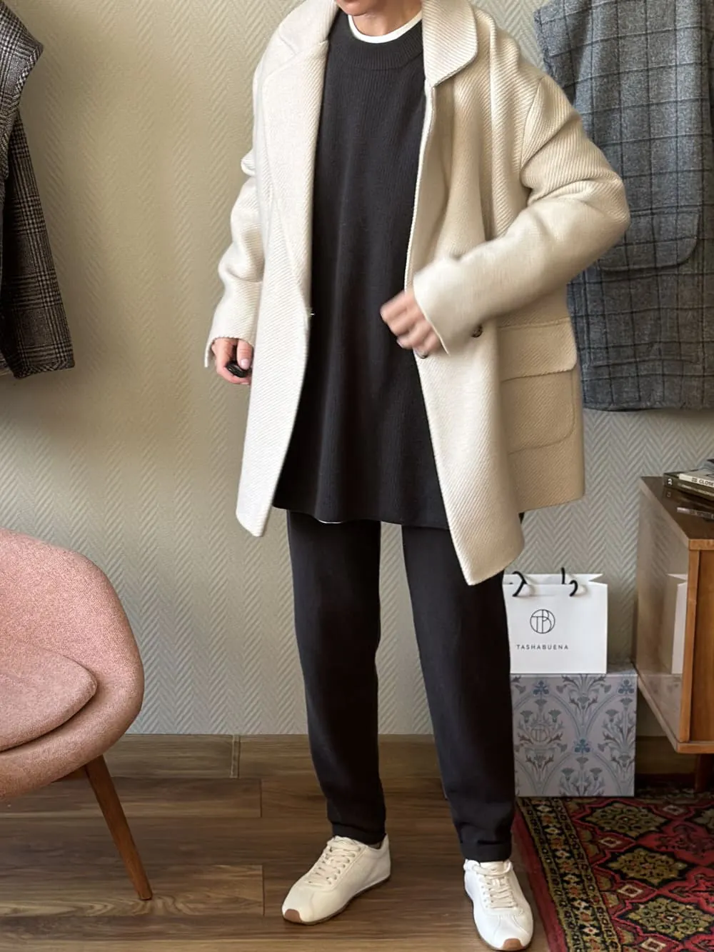 Пиджак из 100% кашемира LoroPiana Слоновая кость