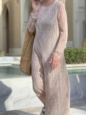 Платье Отдых Розовое из трикотажа Missoni