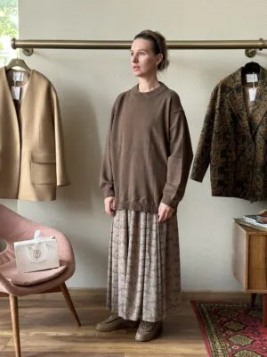 Легкий джемпер БоБо из 100% кашемира LoroPiana Какао Крем