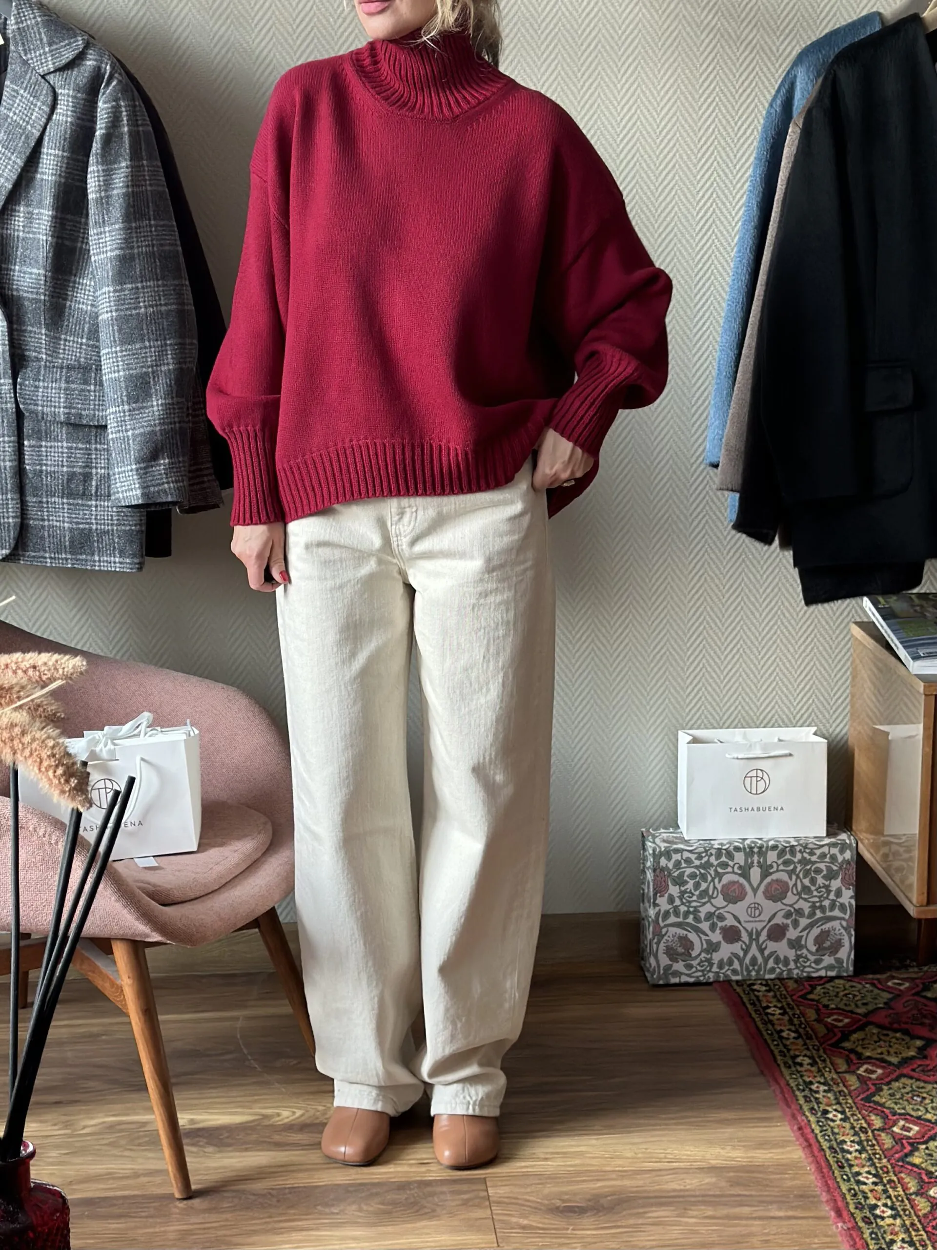 Свитер Оверсайз из 100% кашемира LoroPiana Роза