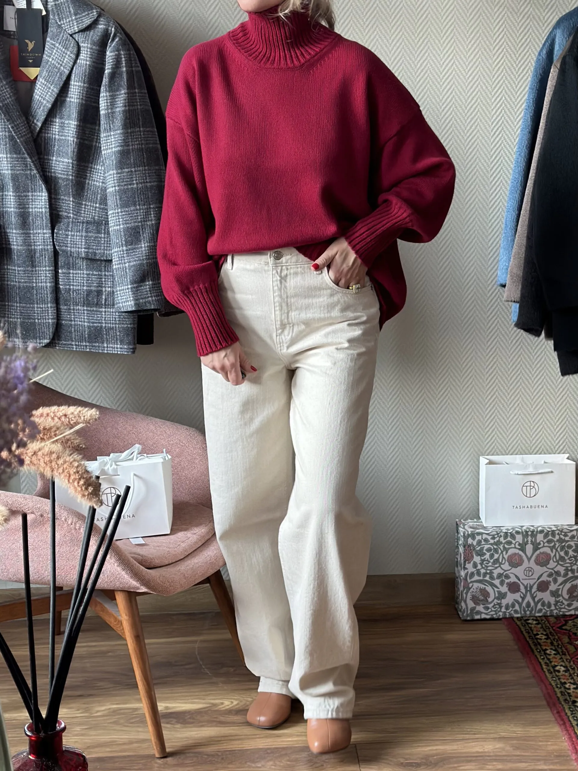 Свитер Оверсайз из 100% кашемира LoroPiana Роза