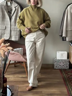 Свитер Оверсайз из 100% кашемира LoroPiana Охра Софт Свитер Оверсайз из 100% кашемира LoroPiana Охра Софт