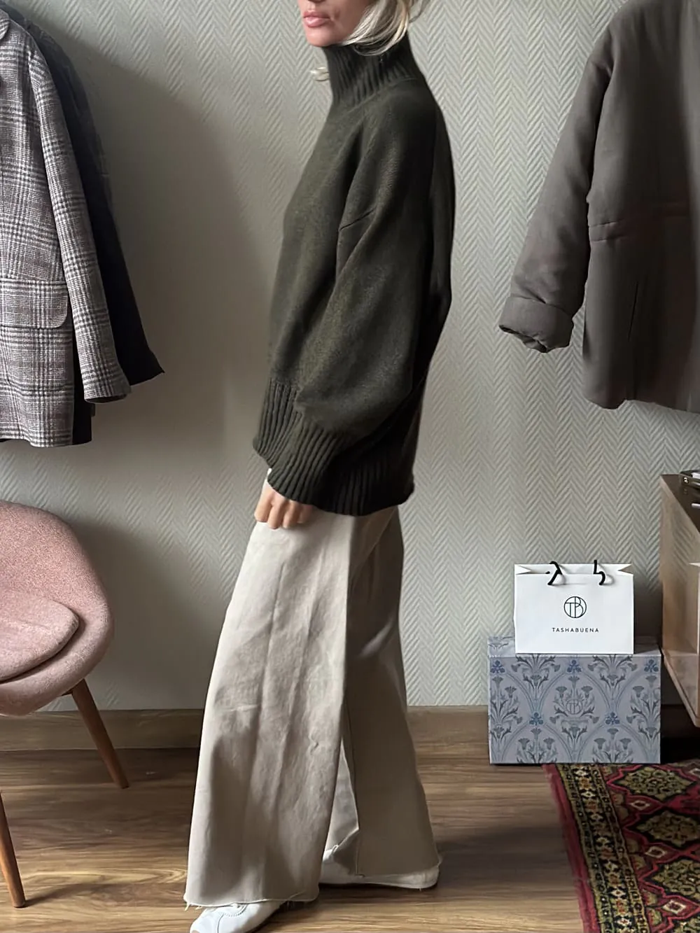 Свитер Оверсайз из 100% Baby кашемира LoroPiana Венеция меланж