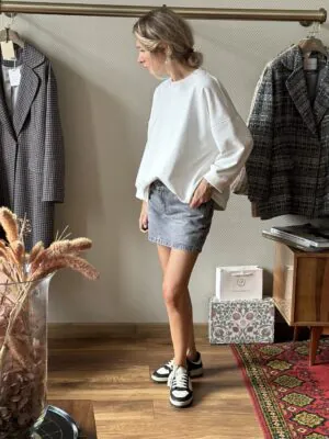Свитшот из плотного хлопка Cosy White