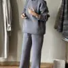 Костюм из футера со стриженным ворсом Grey