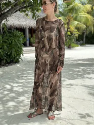 Платье Жасмин Шоколад из трикотажа Missoni