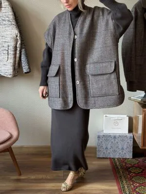 Жилетка пуховая из шерсти Loro Piana