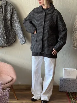 Куртка из шерсти Zegna Серая