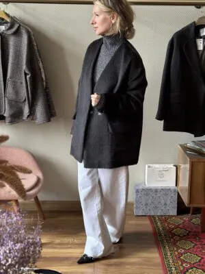 Пальто пиджак из SuriAlpaca Black