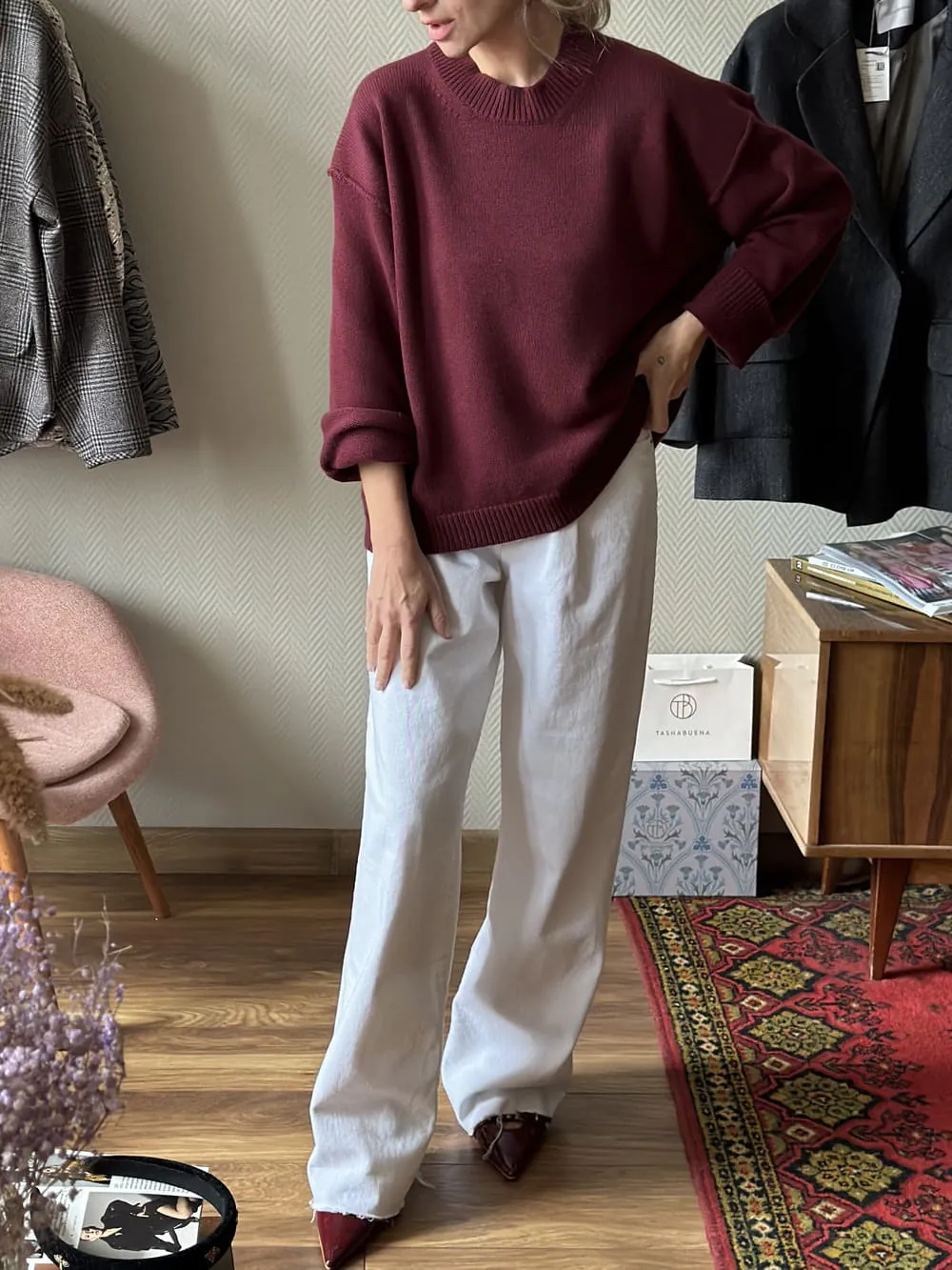 Свитер БоБо из 100% кашемира LoroPiana Гранат Свитер БоБо из 100% кашемира LoroPiana Гранат