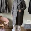 Пуховик пальто Thindown® Soft Grey Tartan