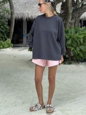 Свитшот из плотного хлопка Cosy Graphic Grey