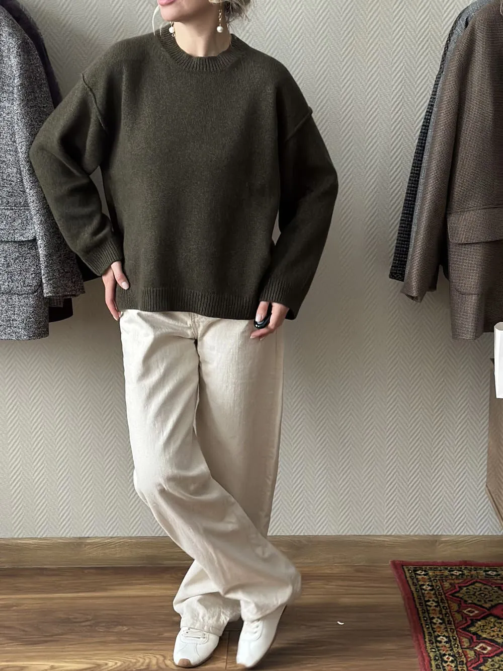 Свитер БоБо из 100% Baby кашемира LoroPiana Венеция меланж