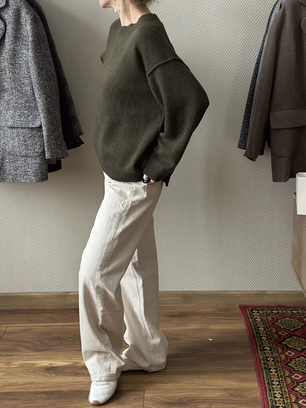 Свитер БоБо из 100% Baby кашемира LoroPiana Венеция меланж