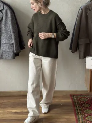 Свитер БоБо из 100% Baby кашемира LoroPiana Венеция меланж