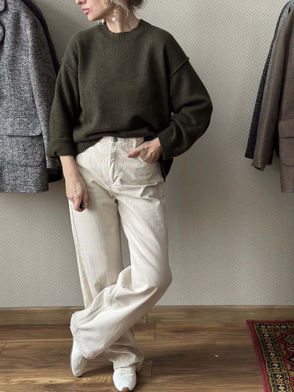 Свитер БоБо из 100% Baby кашемира LoroPiana Венеция меланж