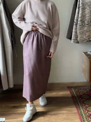 Юбка из шерсти, шелка и льна Loro Piana Хлорис