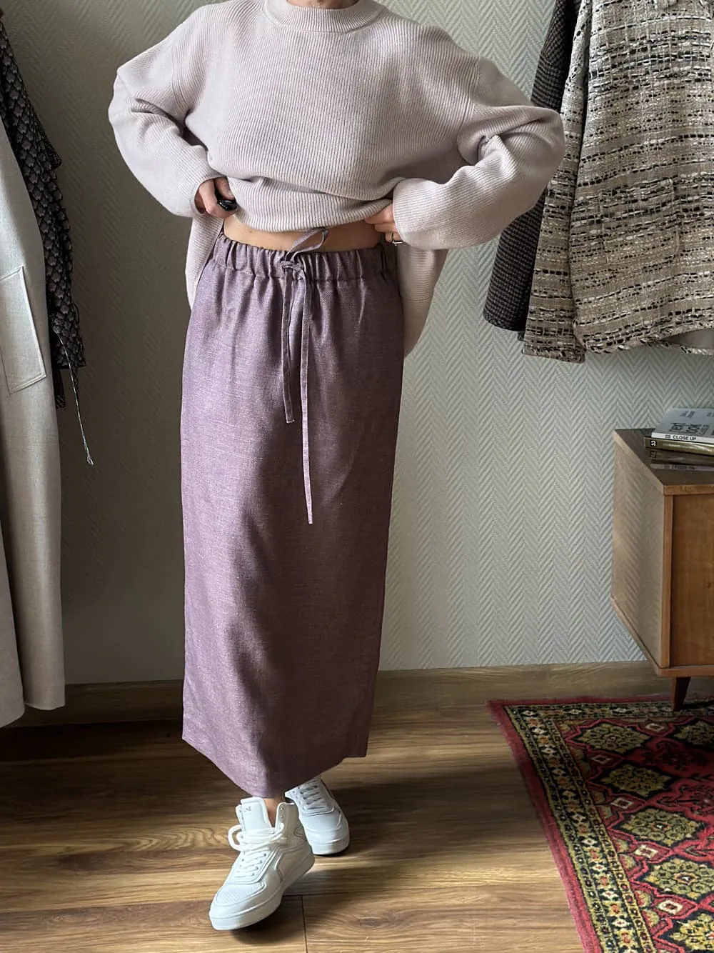 Юбка из шерсти, шелка и льна Loro Piana Хлорис