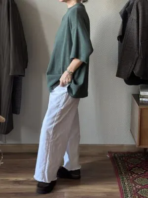 Джемпер Серджио Стандарт из 100% кашемира LoroPiana Зеленый Мягкий Меланж