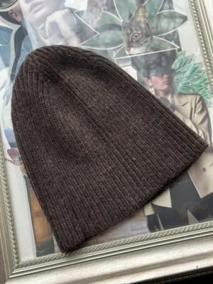 Шапка из 100% кашемира LoroPiana Трюфель
