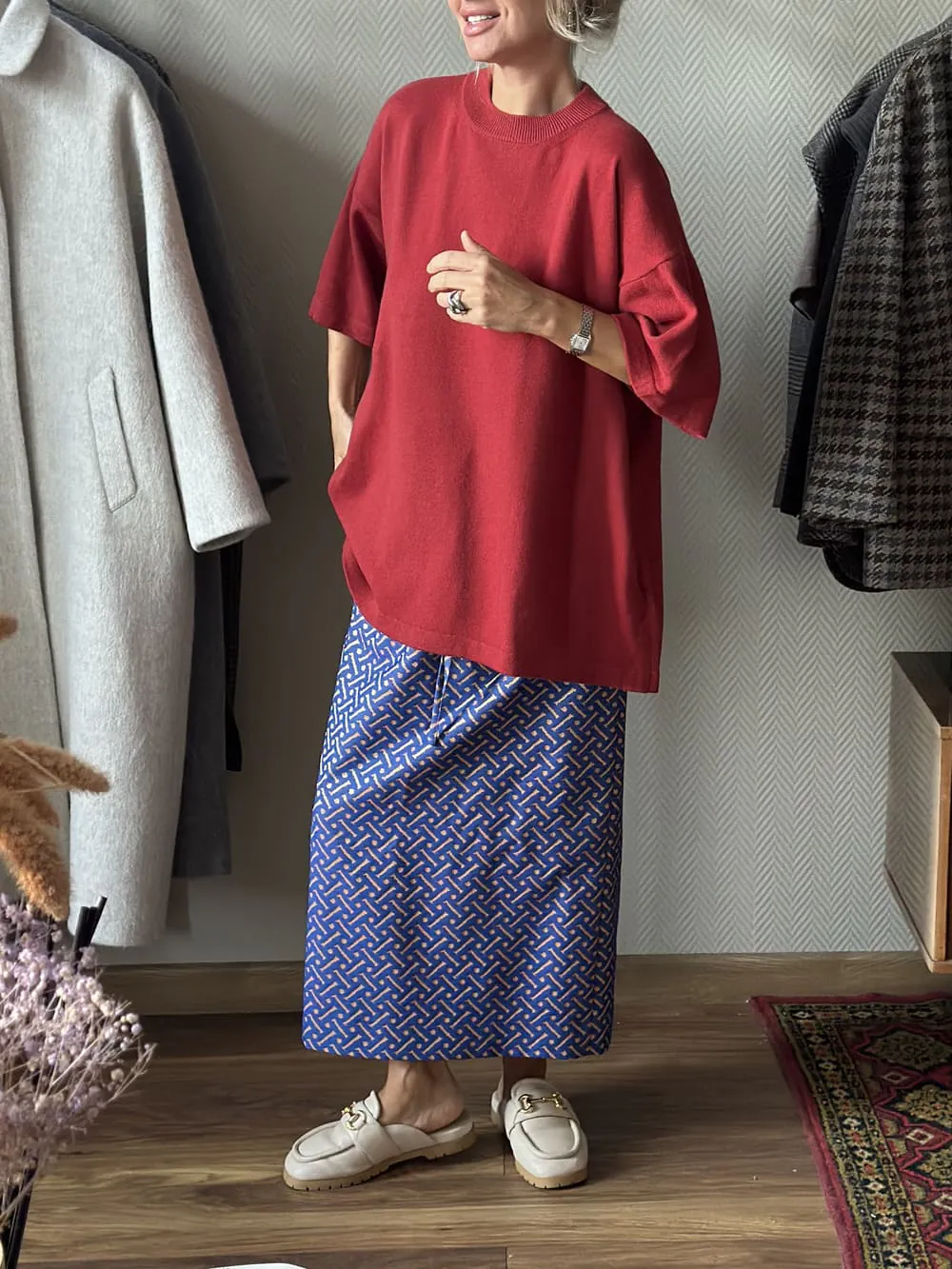 Джемпер Серджио Стандарт из 100% кашемира LoroPiana Томат