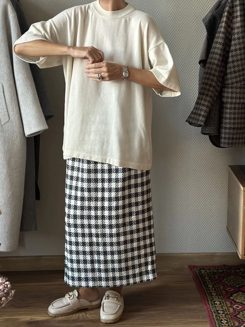 Джемпер Серджио Стандарт из 100% Baby кашемира LoroPiana Молочный