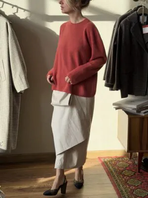 Джемпер Педро из 100% Baby кашемира LoroPiana Закат Джемпер Педро из 100% Baby кашемира LoroPiana Закат