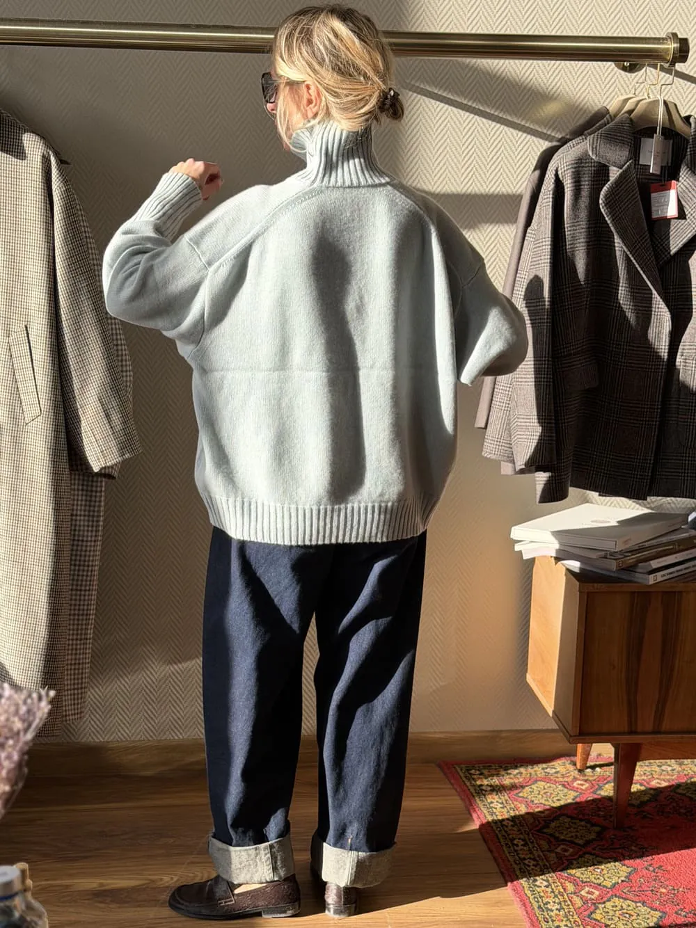 Свитер Оверсайз из 100% Baby кашемира LoroPiana Рай