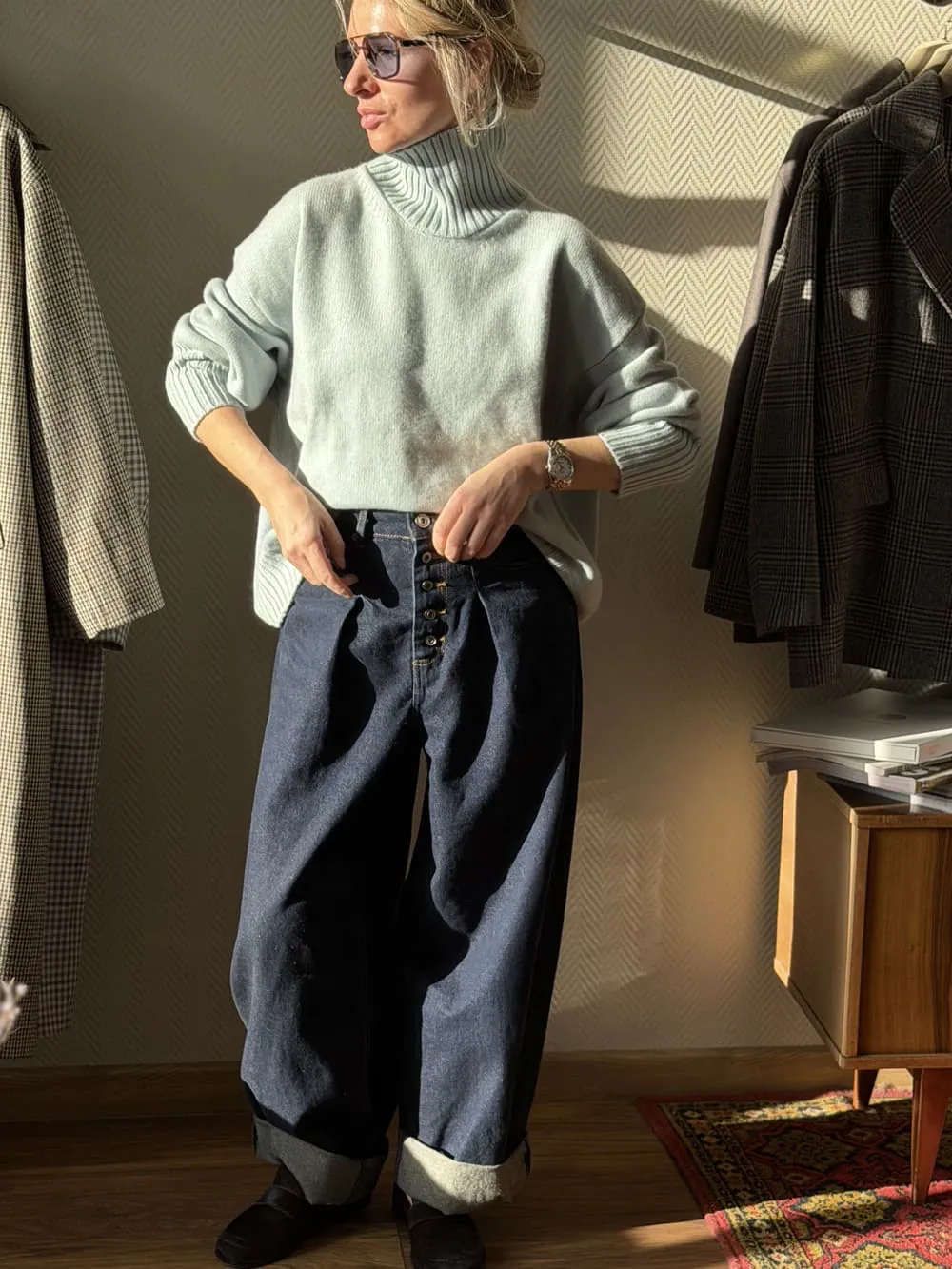 Свитер Оверсайз из 100% Baby кашемира LoroPiana Рай
