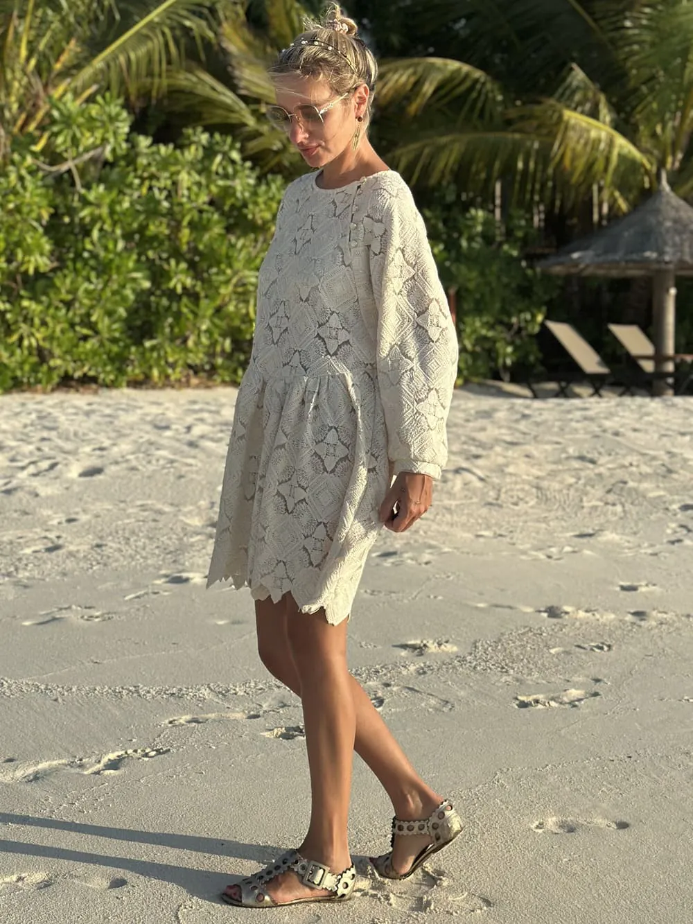 Платье из текстиля Ermano Scervino Эмма