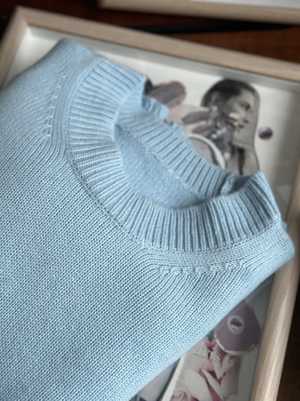 Свитер БоБо из 100% кашемира LoroPiana Небесный