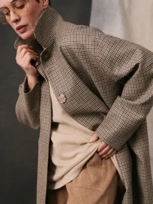 Пальто из шерсти, шелка и кашемира