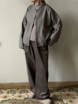 Бомбер из шерстяной фланели LoroPiana taupe Какао