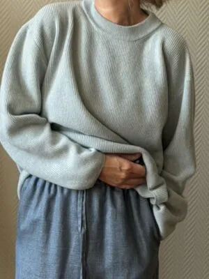 Джемпер Педро из 100% Baby кашемира LoroPiana Небесный Божественный Джемпер Педро из 100% Baby кашемира LoroPiana Небесный Божественный